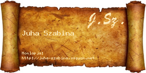 Juha Szabina névjegykártya