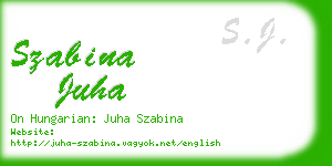 szabina juha business card